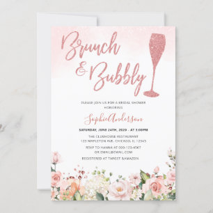 Glitter Roos Gold Brunch en breekbaar Vrijgezellen Kaart