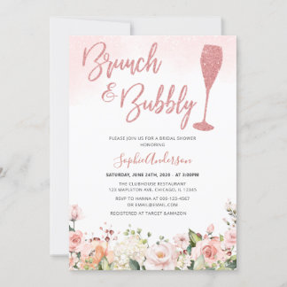 Glitter Roos Gold Brunch en breekbaar Vrijgezellen Kaart