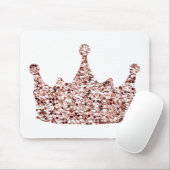 Glitter Roos Gold Crown Clipart Queen Crown Muismat (Met muis)