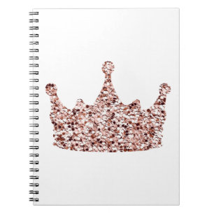 Glitter Roos Gold Crown Clipart Queen Crown Notitieboek