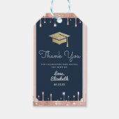 Glitter Roos Gold Drivers marineblauw Cadeaulabel (Voorkant)