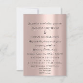 Glitter Roos Gold Elegant Weddenschap Uniek Kaart (Voorkant)