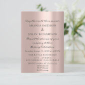 Glitter Roos Gold Elegant Weddenschap Uniek Kaart (Staand voorkant)