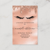 Glitter Roos Gold Eyelash Extension Client Record Visitekaartje (Voorkant)
