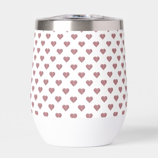 Glitter Roos Gold Hearts Witte achtergrond (Voorkant)