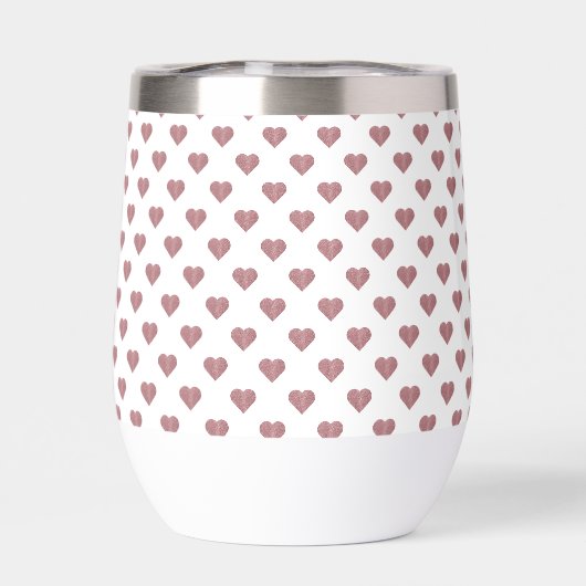 Glitter Roos Gold Hearts Witte achtergrond (Achterkant)