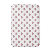 Glitter Roos Gold Hearts Witte achtergrond Badmat (Voorkant Verticaal)