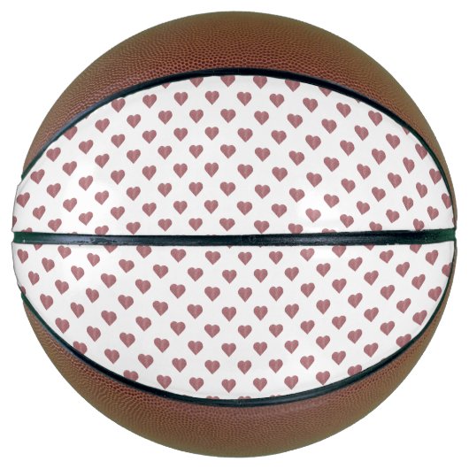 Glitter Roos Gold Hearts Witte achtergrond Basketbal (Voorkant)
