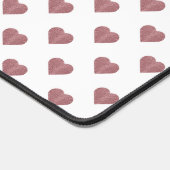 Glitter Roos Gold Hearts Witte achtergrond Bureaumat (Hoek)