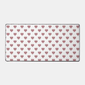 Glitter Roos Gold Hearts Witte achtergrond Bureaumat (Voorkant)