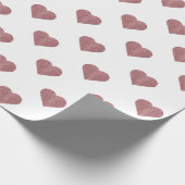 Glitter Roos Gold Hearts Witte achtergrond Cadeaupapier (Hoek)