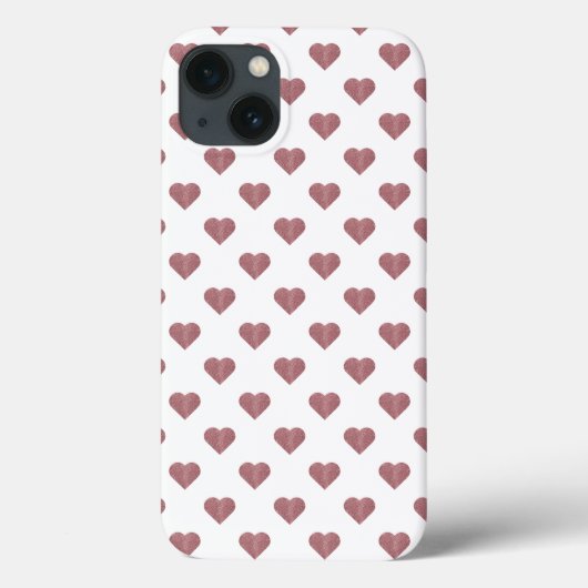 Glitter Roos Gold Hearts Witte achtergrond Case-Mate iPhone Case (Achterkant)