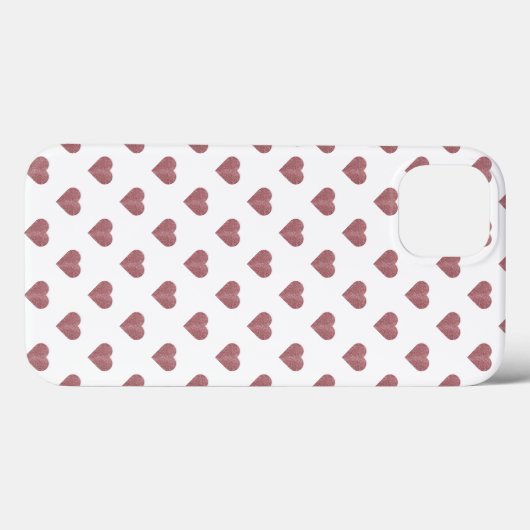 Glitter Roos Gold Hearts Witte achtergrond Case-Mate iPhone Case (Achterkant (horizontaal))