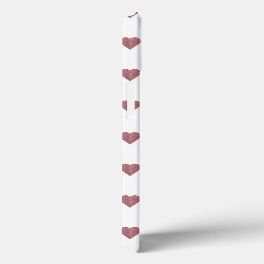 Glitter Roos Gold Hearts Witte achtergrond Case-Mate iPhone Case (Achterkant / Rechts)