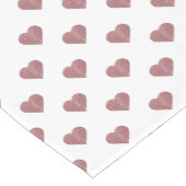 Glitter Roos Gold Hearts Witte achtergrond Korte Tafelloper (Hoek)