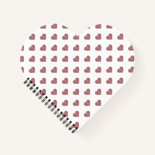 Glitter Roos Gold Hearts Witte achtergrond Notitieboek