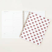 Glitter Roos Gold Hearts Witte achtergrond Planner (Display)