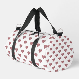 Glitter Roos Gold Hearts Witte achtergrond Plunjezak