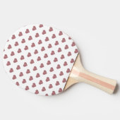 Glitter Roos Gold Hearts Witte achtergrond Tafeltennisbatje (Zijkant)