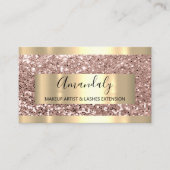 Glitter Roos Gold Lijst Event Planner Luminous Visitekaartje (Voorkant)