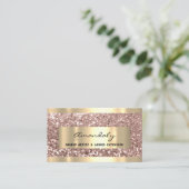 Glitter Roos Gold Lijst Event Planner make-up Visitekaartje (Staand voorkant)