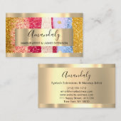 Glitter Roos Gold Lijst Event Planner Stromen Visitekaartje (Voorkant / Achterkant)