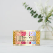 Glitter Roos Gold Lijst Event Planner Stromen Visitekaartje (Staand voorkant)