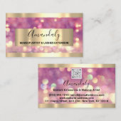 Glitter Roos Gold Lijst Planner Roze Visitekaartje (Voorkant / Achterkant)