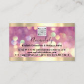 Glitter Roos Gold Lijst Planner Roze Visitekaartje (Achterkant)