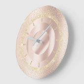 Glitter Roos Gold Metal Blush Beauty Lux Champaign Grote Klok (Hoek)