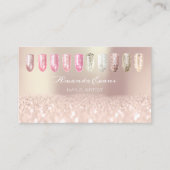 Glitter Roos Gold Nails Artist Appointment Afsprakenkaartje (Voorkant)