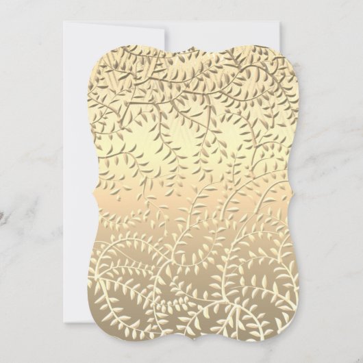 Glitter Roos Gold Quinceanera Kaart (Achterkant)