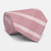 Glitter Roos Gold Striped Elegant Pattern Moderne Stropdas (Opgerold)