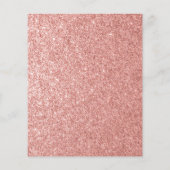 Glitter Roos Gold Sweet 16 Bday Party Invitation (Achterkant)