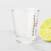 Glitter Roos Gold Sweet 16 Stippen Shot Glas (Links)