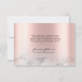 Glitter Roos goud druipt marmer Dank u Kaarten (Achterkant)