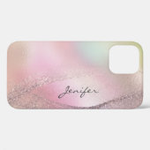 Glitter roos goud holografisch abstract Case-Mate iPhone case (Achterkant (horizontaal))