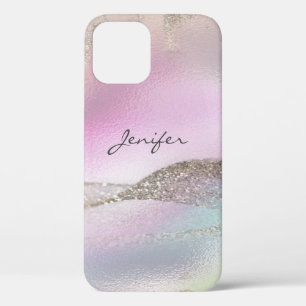 Glitter roos goud holografisch abstract Hoesje-Mat Case-Mate iPhone Case