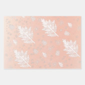 Glitter Roos goud met winterpatroon Inpakpapier Vel (Voorkant 3)