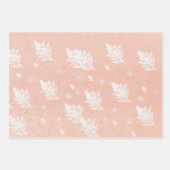 Glitter Roos goud met winterpatroon Inpakpapier Vel (Voorkant 2)