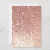Glitter roos goud minimalistisch chic calligrafie kaart (Achterkant)
