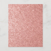 Glitter Roos Goud Script Sweet 16 Party Invitation (Achterkant)