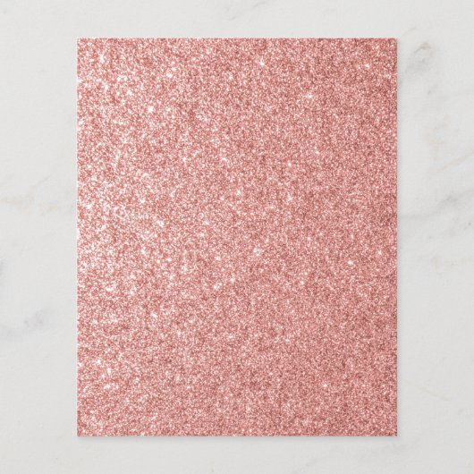 Glitter Roos Goud Script Sweet 16 Party Invitation (Achterkant)