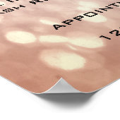 Glitter Roos Gouden make-up oogjes Prijslijst1 Poster (Hoek)