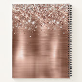 Glitter Roos Goudfolie Faux Glitter Monogram Notitieboek (Achterkant)