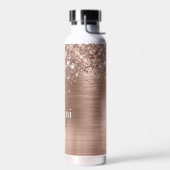 Glitter Roos Goudfolie Faux Glitter Monogram Waterfles (Links)