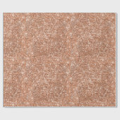 Glitter Roos koper Coral Gold Marble Metallic Cadeaupapier (Vlak)