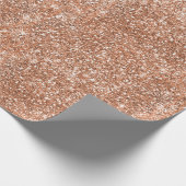 Glitter Roos koper Coral Gold Marble Metallic Cadeaupapier (Hoek)