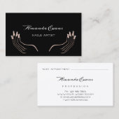 Glitter Roos Manicure Nails Artist Appointment Afsprakenkaartje (Voorkant / Achterkant)