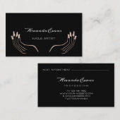 Glitter-Roos met een compacte nagelaarfunctie voor Afsprakenkaartje (Voorkant / Achterkant)